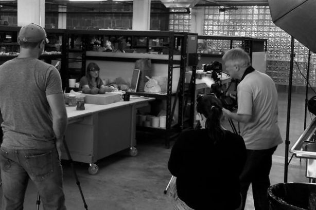 Visiting Jamie Bates Slone at her studio at Red Star Studios in Kansas City, Missouri. 